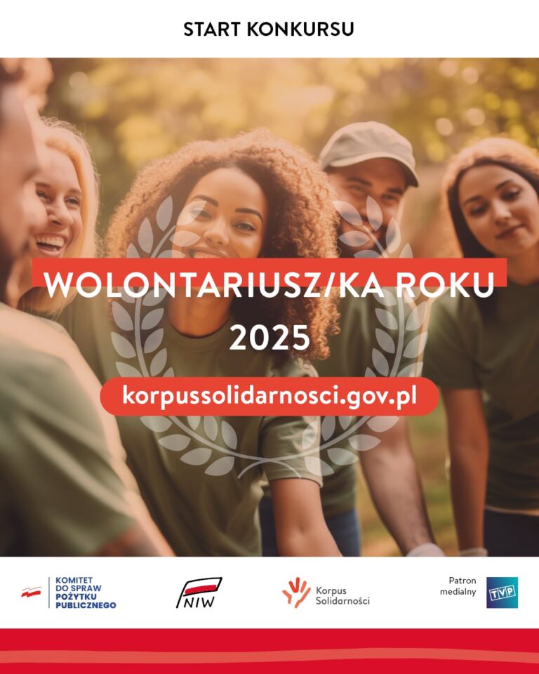 Konkurs Wolontariusz/Wolontariuszka Roku 2025!