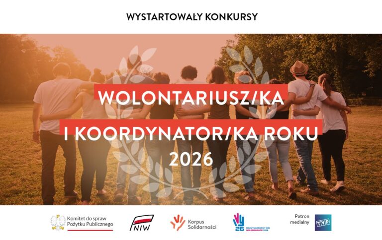 Wolontariusz Roku 2026 i Koordynator Roku 2026 – zgłoś tych, którzy działają dla innych!